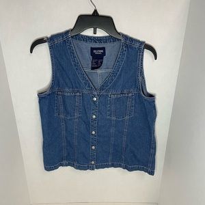 Original Solution Sleeveless Denim Jacket